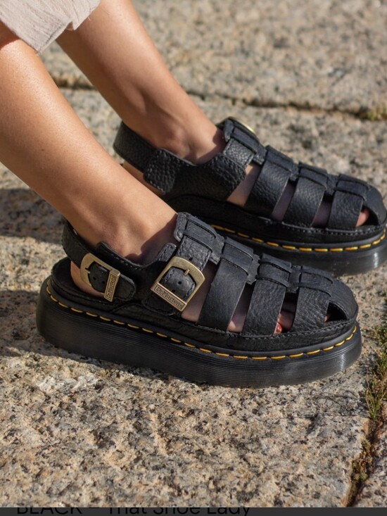 Dr. Martens Shoes - Dr. Martens Wrenlie Grizzly  Leather Fisherman Sandals Unisex 7M/ 8W